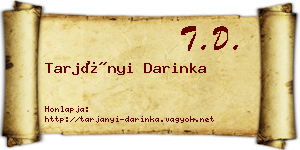 Tarjányi Darinka névjegykártya